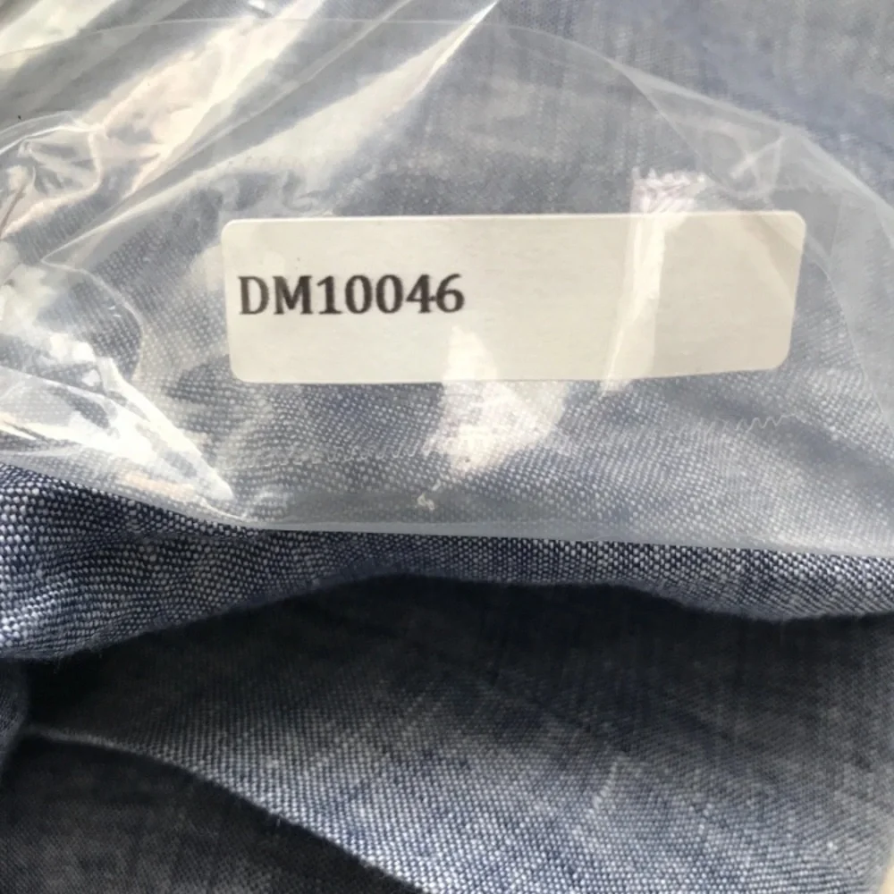 H&M LINEN BLUE TROUSER PANTS WOMENS 4